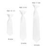 Romario Manzini Solid Color Boy's 11" Clip On Tie Age 3 to 6 Years Old (White) view 3