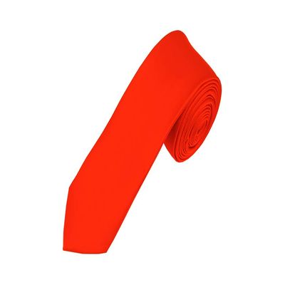 Romario Manzini Solid Color Boy's Necktie (Coral Red)
