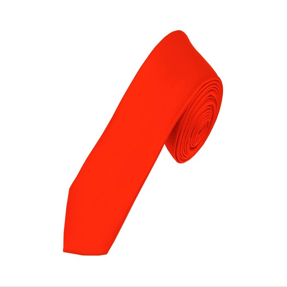 Romario Manzini Solid Color Boy's Necktie (Coral Red)