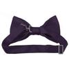 Romario Manzini Solid Men's Pre-Tied Bow Tie (Eggplant) view 2
