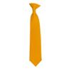 Romario Manzini Solid Color Boy's 14" Clip On Tie Age 7 to 10 Years Old (Gold Bar) view 1