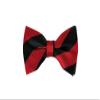 Romario Manzini collegiate Stripe Pre-Tied Bow Tie (Black and Red) view 1