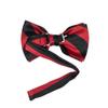 Romario Manzini collegiate Stripe Pre-Tied Bow Tie (Black and Red) view 2