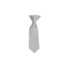 Romario Manzini Solid Color Boy's 8" Clip On Tie (Silver) view 1