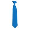 Romario Manzini Solid Color Boy's 14" Clip On Tie Age 7 to 10 Years Old (Peacock Blue) view 1