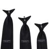 Romario Manzini Solid Color Boy's 14" Clip On Tie Age 7 to 10 Years Old (Peacock Blue) view 3