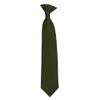 Romario Manzini Solid Color Boy's 14" Clip On Tie Age 7 to 10 Years Old (Hunter Green) view 1