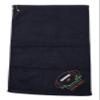 Mato & Hash Custom Embroidered Football Towels, Wholesale Football Cooling Towels - Ball on Grass - 10PK Black CE6900Football S2 view 2