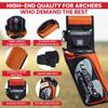 LEGEND XT420 Arrow Quiver - Quiver Arrow Holder, Archery Quiver with 3 Arrow Tube, Durable Nylon Hip Quivers with Multiple Pockets for Archery Accessories, Score Card & Tools - Left Handed, Orange view 4