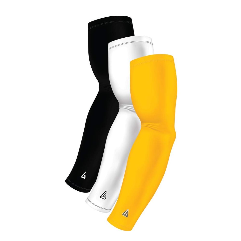 Compression Arm Sleeves Youth | Kids Athletic Sports Sleeves for Baseball Football Basketball Golf Tennis Volleyball Softball | Cooling UV Sun Protection | 3 Shooting Sleeves