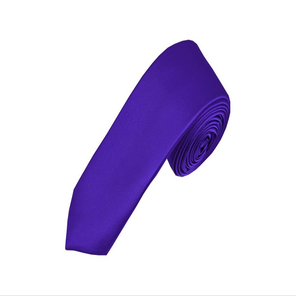 Romario Manzini Solid Color Boy's Necktie (Dark Purple)