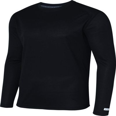 Terramar Men's Standard M Ls Transport Tee, Black, 2XL