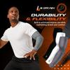 3 Compression Arm Sleeves for Women Men Youth Athletics - White Black Blue Sports Sleeve - Football Baseball Basketball Golf - UV Driving Sun Protection for Arms - Athletic Accessories view 3