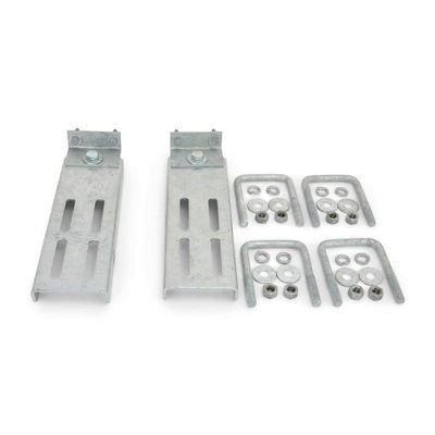 Sturdy Built (2) 12" Galvanized Double U Bolt Swivel Top Bunk Bracket Kit for 3x3 Boat Trailer Crossmember