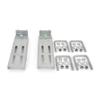 Sturdy Built (2) 12" Galvanized Double U Bolt Swivel Top Bunk Bracket Kit for 3x3 Boat Trailer Crossmember view 1