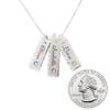 AJ's Collection Unity in Three with Crystal Birthstone Setting Personalized Charm Necklace. Customized Pendants with Names of Your Choice. Choose Up to 3 Birthstones, and 925 Chain. Gifts for Her view 2