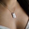 AJ's Collection Unity in Three with Crystal Birthstone Setting Personalized Charm Necklace. Customized Pendants with Names of Your Choice. Choose Up to 3 Birthstones, and 925 Chain. Gifts for Her view 3