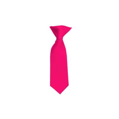 Romario Manzini Solid Color Boy's 8" Clip On Tie (Fuschia)