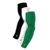 Arm Sleeve Pack - White Black Green Football Sleeves Basketball Baseball Gaming Bowling - UV Cooling Sun Protector For Arms - Tattoo Cover Up Protection - Forearm Bicep Elbow Compression Brace Wrap view 1