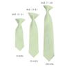 Romario Manzini Solid Color Boy's 11" Clip On Tie Age 3 to 6 Years Old (Light Sage Green) view 2