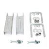 Sturdy Built (2) 8" Galvanized Vertical Bunk Bracket Kit for 3x3 Boat Trailer Cross Members view 1