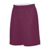 Augusta Sportswear Youth Reversible Wicking Shorts, Light Maroon/White, S view 1
