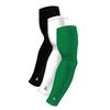 Arm Sleeve Pack - White Black Green Football Sleeves Basketball Baseball Gaming Bowling - UV Cooling Sun Protector For Arms - Tattoo Cover Up Protection - Forearm Bicep Elbow Compression Brace Wrap view 1