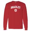 AL03 - Bradley University Braves Arch Logo Long Sleeve - 3X-Large - Red view 1