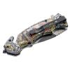 ASR Outdoor Clip Point Blade Pocket Knife 5 Inch Window Punch Military Men view 2