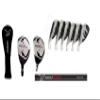AGXGOLF Men's Left Hand XS Tour Senior Flex, Extra-Tall +1.5 Inch Length Irons Set w/ # 4 & 5 Hybrids + Wide Sole 6, 7, 8 & 9 Irons, Pitching Wedge + Bonus Sand Wedge; US Built view 1