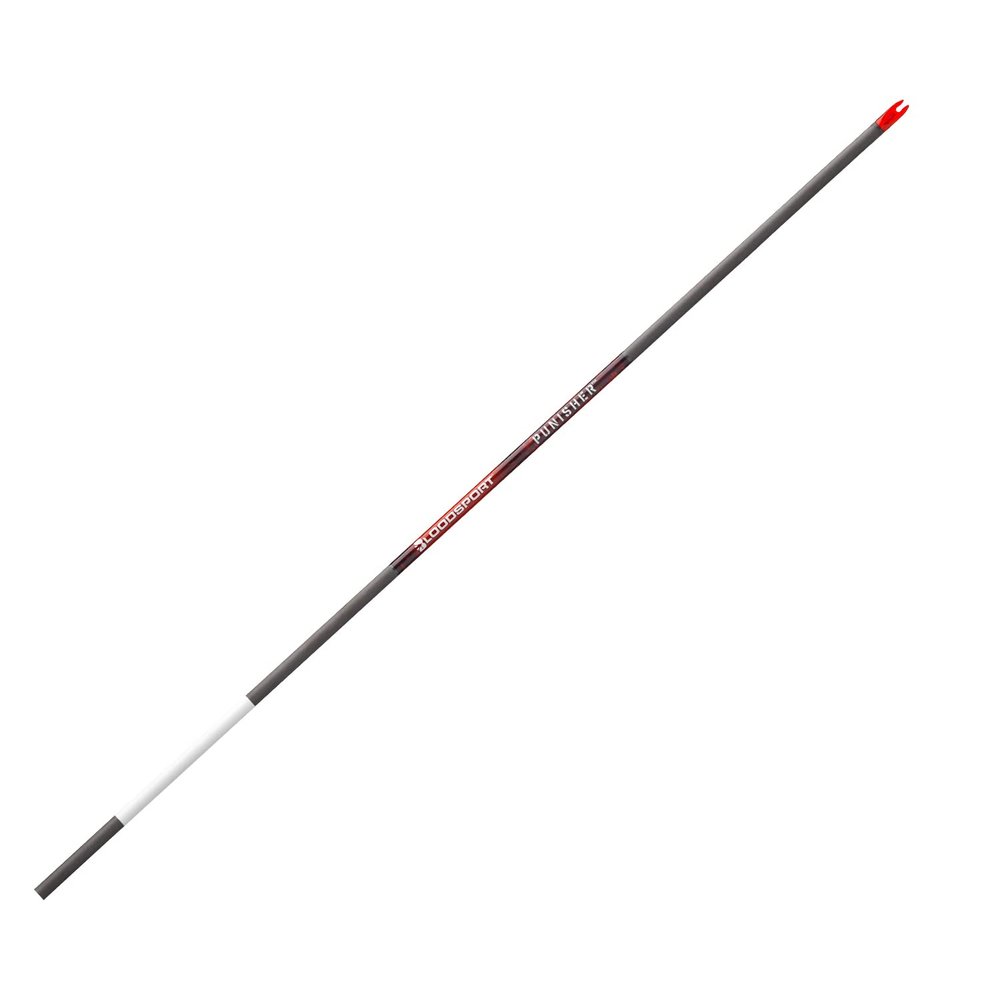Bloodsport Punisher Bare Shaft Precise Durable Carbon Hunting Arrow for Compound Bow - 31" Length.244 Standard-Diameter.004 Straightness, 12 Pack, 400 Spine