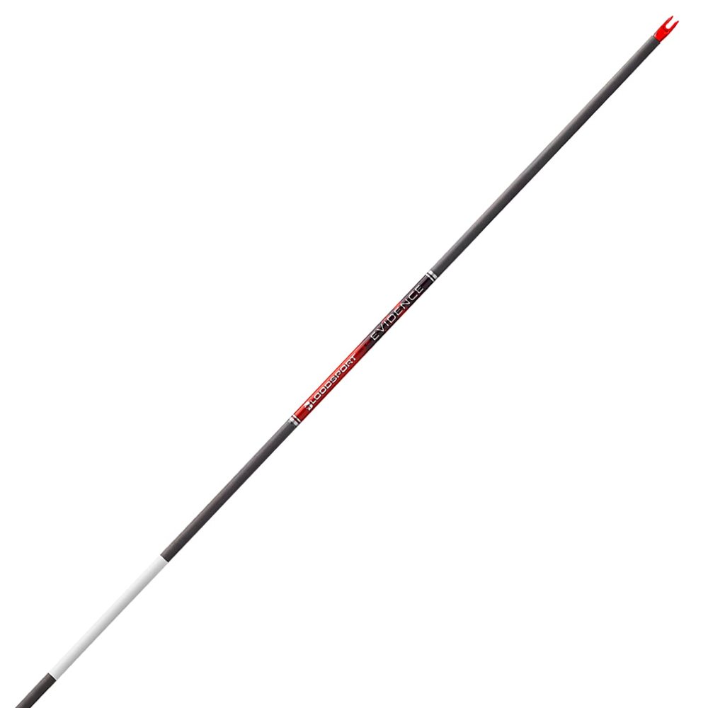 Bloodsport Evidence Bare Shaft Precise Durable Carbon Hunting Arrow for Compound Bow - 31" Length, 165" Micro-Diameter, 001" Straightness, 12 Pack, 500 Spine
