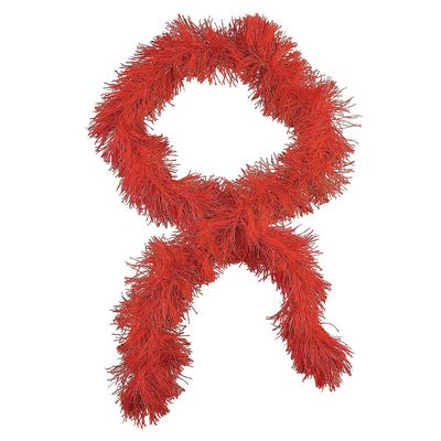 Fun Express Red Polyester Fringe Boa - Fun Vibrant Costume Accessory for Themed Parties Dress-Up Carnival Masquerades and Special Events - Ideal for Costume Design & Party Favors - 12 Pieces