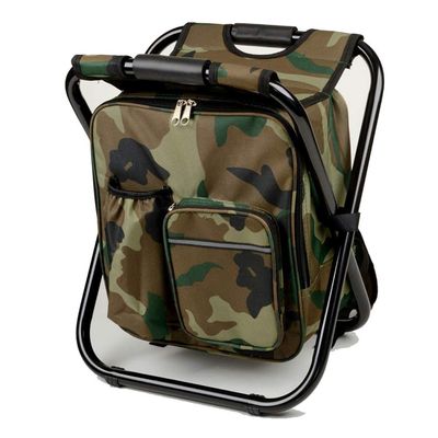 Voyager Tools Lightweight Backpack Stool Portable Camping Chair & Cooler Pack Combo Golf Chair