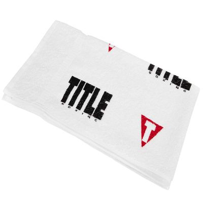 Title Boxing Premium Printed Corner Towel, White - Boxing Corner Equipment, 25' x 16' Cotton Terry Cloth