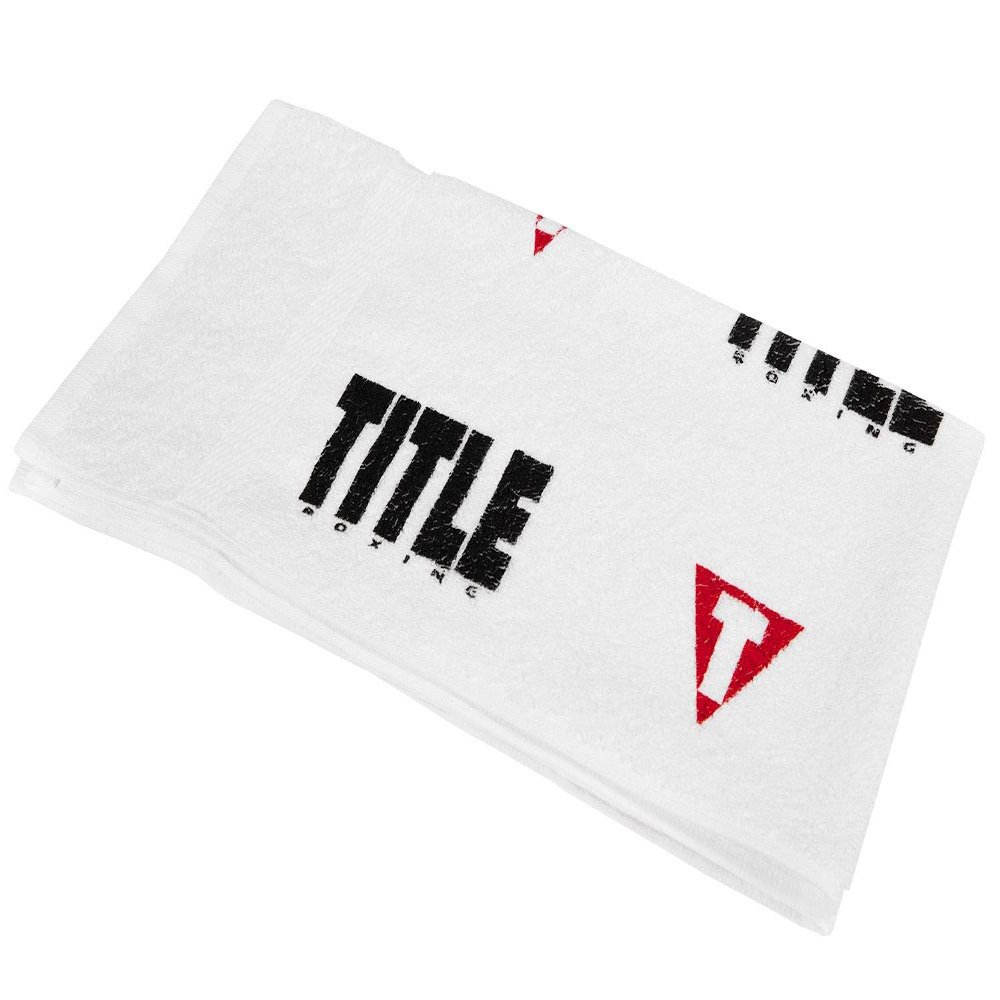 Title Boxing Premium Printed Corner Towel, White - Boxing Corner Equipment, 25' x 16' Cotton Terry Cloth