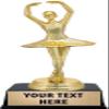 Crown Awards Ballet Trophies with Custom Engraving, 6" Personalized Girls Ballet Dancing Trophy On Black Base 10 Pack view 1