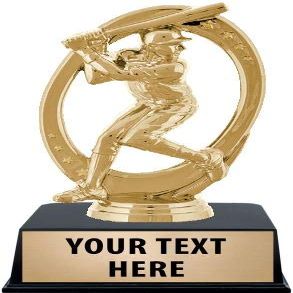 Crown Awards Baseball Trophies with Custom Engraving, 6" Personalized Boys Baseball Championship Trophy On Black Base 5 Pack Prime