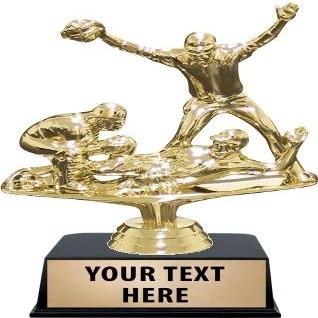 Crown Awards Baseball Trophies with Custom Engraving, 6" Personalized Triple Baseball Trophy On Black Base 5 Pack Prime