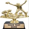 Crown Awards Baseball Trophies with Custom Engraving, 6" Personalized Triple Baseball Trophy On Black Base 5 Pack Prime view 1