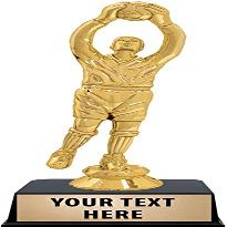 Crown Awards Soccer Trophies with Custom Engraving, 6" Personalized Soccer Goalie Male Trophy On Black Base 10 Pack