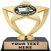 Crown Awards Kindergarten Graduation Trophies with Custom Engraving, 6" Personalized Kids Graduation Trophy On Black Base 10 Pack view 1