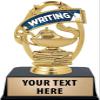 Crown Awards Writing Trophies with Custom Engraving, 6" Personalized Writing Trophy On Black Base 10 Pack view 1
