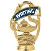 Crown Awards Writing Trophies with Custom Engraving, 6" Personalized Writing Trophy On Black Base 10 Pack view 2