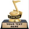 Crown Awards Choir Trophies with Custom Engraving, 6" Personalized Gold Music Note Choir Trophy On Black Base 5 Pack Prime view 1
