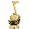 Crown Awards Choir Trophies with Custom Engraving, 6" Personalized Gold Music Note Choir Trophy On Black Base 5 Pack Prime view 2