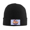 Blueberry Cupcake Beanie Hat for Men Women Winter Warm Knit Hats Ski Hat Skull Cap Black view 2