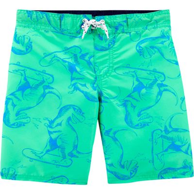 Osh Kosh Little Boy's Swim Trunks Swimwear, Dino Print, 7