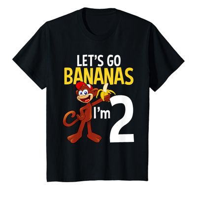2 Year Old Monkey Birthday Party Zoo Animal Theme 2nd Gift T-Shirt