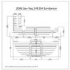 2006 Sea Ray 240 DA Sundancer Swim Platform Pad 1/4" 6mm Boat EVA Teak Decking (Light Grey with Black Lines) view 1